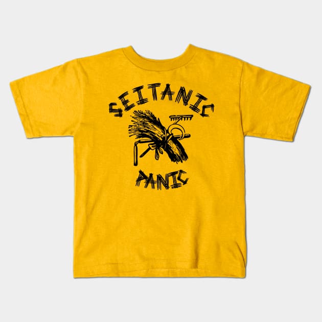 Seitanic panic (black print) Kids T-Shirt by the gulayfather